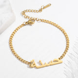 Personalized Arabic Bracelet Stainless Steel Bracelet Women Bracelet