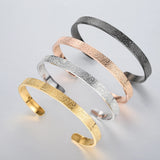 Arabic God Messenger Cuff Bangles Stainless Steel Bracelet