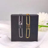 Arabic Name Bracelet Stainless Steel Couple Gift Jewelry Set Eid Mubarak