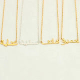Arabic Name Necklace for Her Stainless Steel Choker Birthday Gift