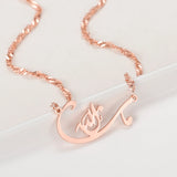 Personalized Arabic Name Necklace Silver Stainless Steel Chain Pendant Jewelry