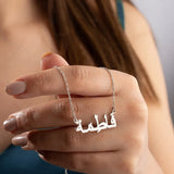 Arabic Name Necklaces Silver Stainless Steel Chain Pendant Necklace
