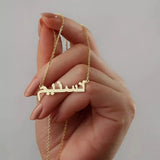 Arabic Name Necklace Namaplate Pendant Stainless Steel Chocker