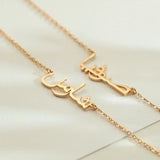 Personalized Arabic Name Necklace, Gold Islam Necklace