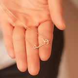 Custom Arabic Name Necklace, Steel Arabic Font Nameplate Mother's Gift