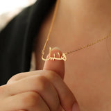 Arabic Name Necklace for Women Stainless Steel Custom Nameplate Pen