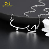 Arabic Name Pendant Necklace Stainless Steel 18K Plated Gift Jewelry