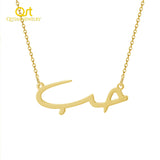 Arabic Name Pendant Necklace Stainless Steel 18K Plated Gift Jewelry