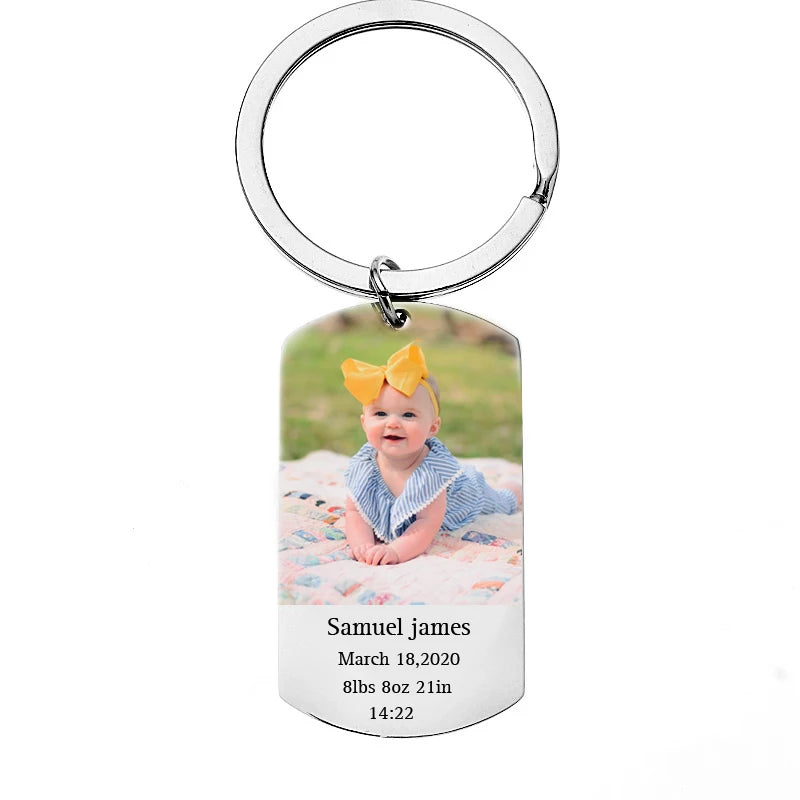 Personalized Baby Photo Keychain - Mother's Day Gift