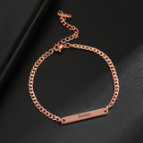 Personalized Baby Bracelet Stainless Steel Engraved Name Bracelet