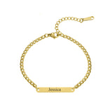 Personalized Baby Bracelet Stainless Steel Engraved Name Bracelet