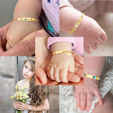Custom Engraved Baby Bracelet Stainless Steel Chain 15cm