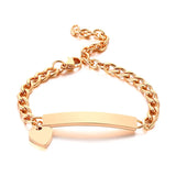 Custom Engraved Baby Bracelet Stainless Steel Chain 15cm