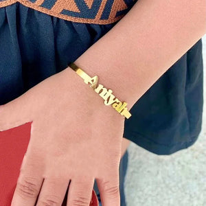 Personalized Baby Name Bracelet Stainless Steel Custom Children Birth Jewelry