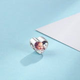 Baby Feet Heart Charms Beads for Jewelry Making