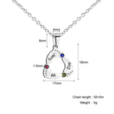 Personalized Baby Feet Name Necklace with Birthstone Mothers Jewelry Gift