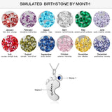 Personalized Baby Feet Pendant Necklace with Name & Birthstone