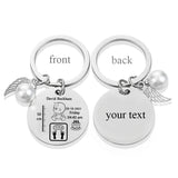 Custom Baby Keychain Newborn Birth Stats Gift Keyring