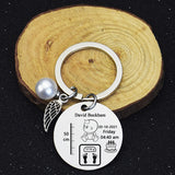 Custom Baby Keychain Newborn Birth Stats Gift Keyring