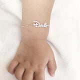 Personalized Kids Name Bracelet Girls Boys Stainless Steel Adjustable