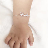 Personalized Baby Name Bracelet Stainless Steel Kids Bracelet