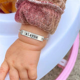 Personalized Baby Name Bracelet, Stainless Steel ID Bracelets for Kids
