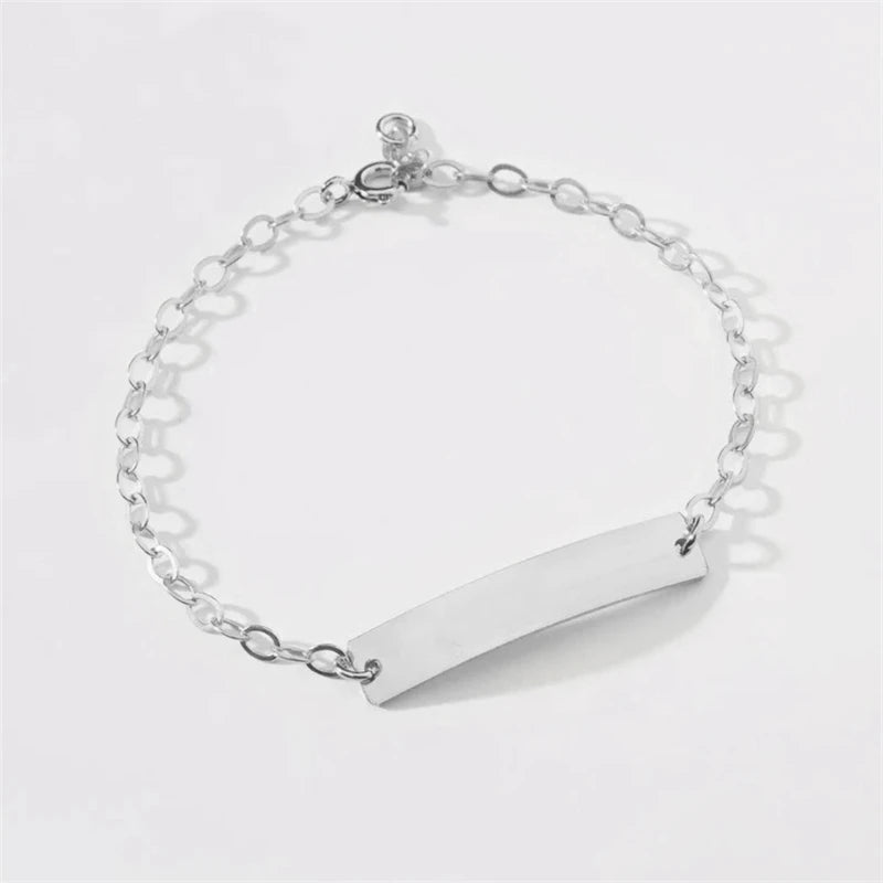 Personalized Baby Name Bracelet, Stainless Steel ID Bracelets for Kids