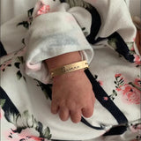 Personalized Baby Name Bracelet, Stainless Steel ID Bracelets for Kids