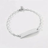 Personalized Baby Name Bracelet, Stainless Steel ID Bracelets for Kids