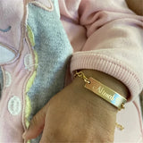 Personalized Baby Name Bracelet, Stainless Steel ID Bracelets for Kids