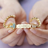 Personalized Baby Name Bracelets Crown Jewelry Bangle