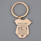 Personalized Baby Stats Keychain for Newborn