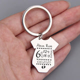 Personalized Baby Stats Keychain - Birth Details Keepsake
