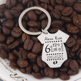 Personalized Baby Stats Keychain - Birth Details Keepsake