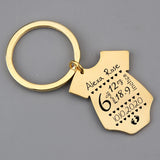 Personalized Baby Stats Keychain - Birth Details Keepsake