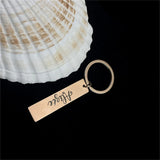 Engraved Numbers Key Chain Bar Keyring DIY Gift