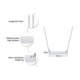 Personalized Bar Name Necklace Engraved Coordinate Collar