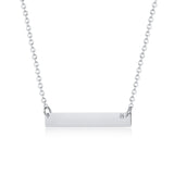Personalized Bar Name Necklace Engraved Coordinate Collar