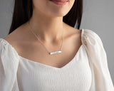 Personalized Bar Necklace,Custom Coordinate Necklace