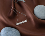 Personalized Bar Necklace,Custom Coordinate Necklace