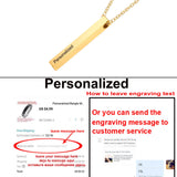 Personalized Bar Necklace Initial Letter Nameplated Pendant