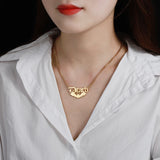 Halloween Bat Name Necklace 18K Plating Stainless Steel Pendant