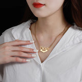 Halloween Bat Name Necklace 18K Plating Stainless Steel Pendant