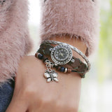 Personalized Beaded Leather Bracelet