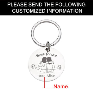 Custom Name Keychain for BFF Gift