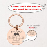 Custom Name Keychain for BFF Gift