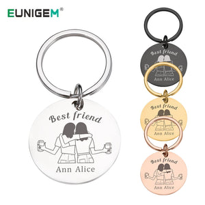 Custom Name Keychain for BFF Gift