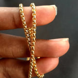 Personalized Men's Name Necklace Stainless Steel Long Chain