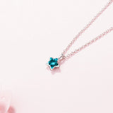 925 Silver Star Crystal Choker Necklace for Women