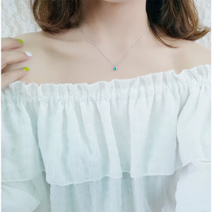 925 Silver Star Crystal Choker Necklace for Women